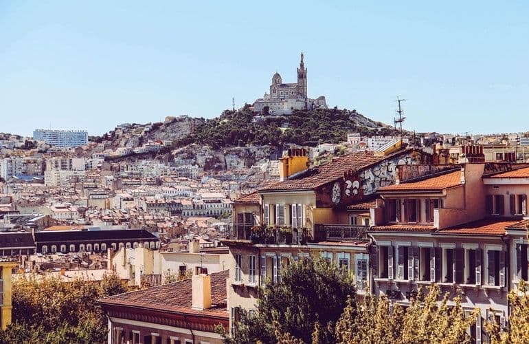 vue sur la ville de Marseille et la bonne mère