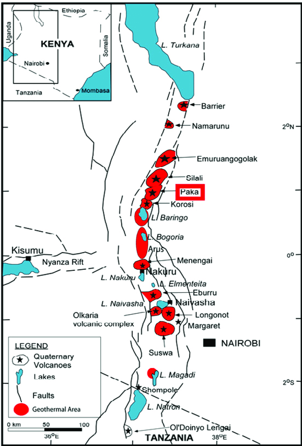 Carte géothermie Kenya